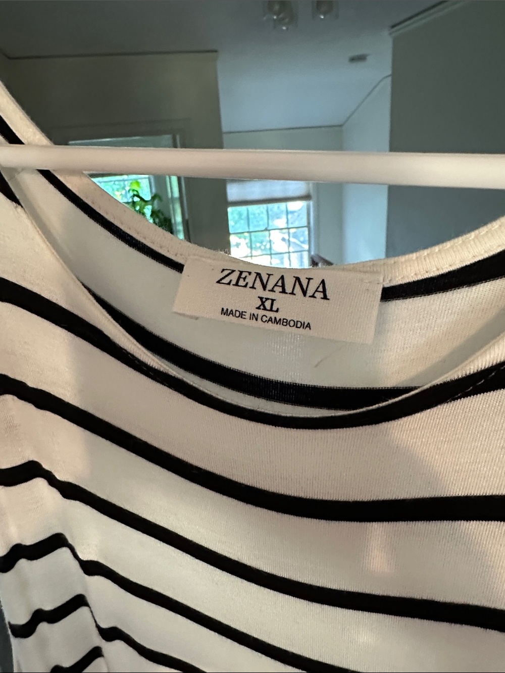 Zenana Outfitters White and Black Striped dress - XL - Picture 3 of 6